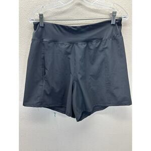 Hurley Swimsuit Shorts Black Athletic Pull On Board Stretch Women Beach SZ M